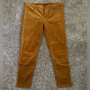 J. Crew Factory Camel Brown Corduroy Skinny Pants